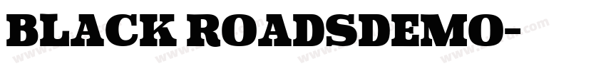 Black RoadsDEMO字体转换